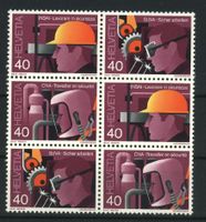 1978, SUVA – sicher arbeiten, Sechserblock **